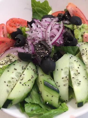 house salad with chia seeds
